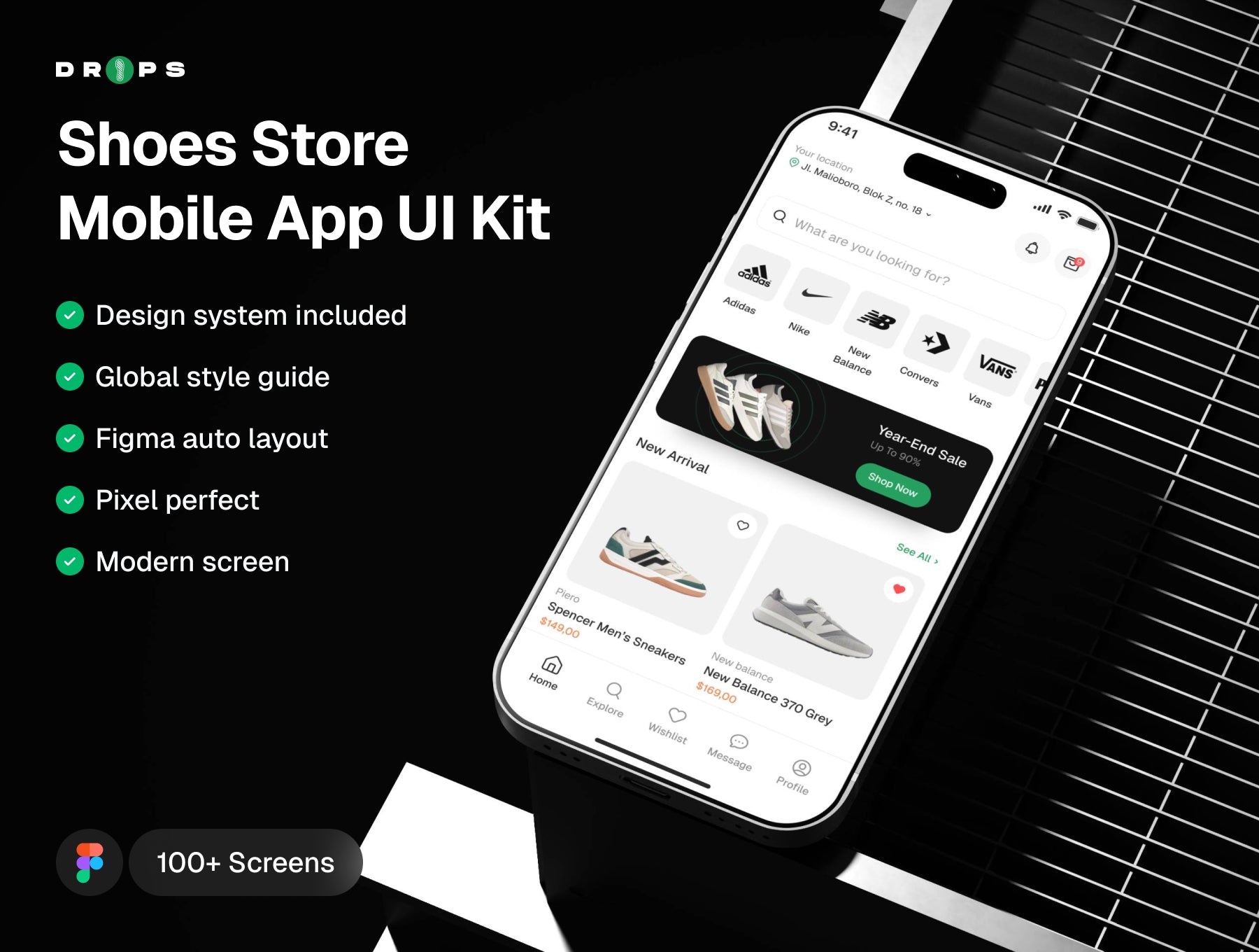 Drops – Shoes Store Mobile App UI Kit