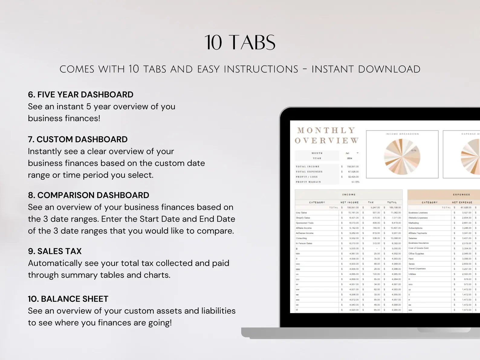 Simple Small Bookkeeping Business Google Sheets Spreadsheet Minimalist Easy to Use for Freelance Owners Template Income Expense Tracker Tool