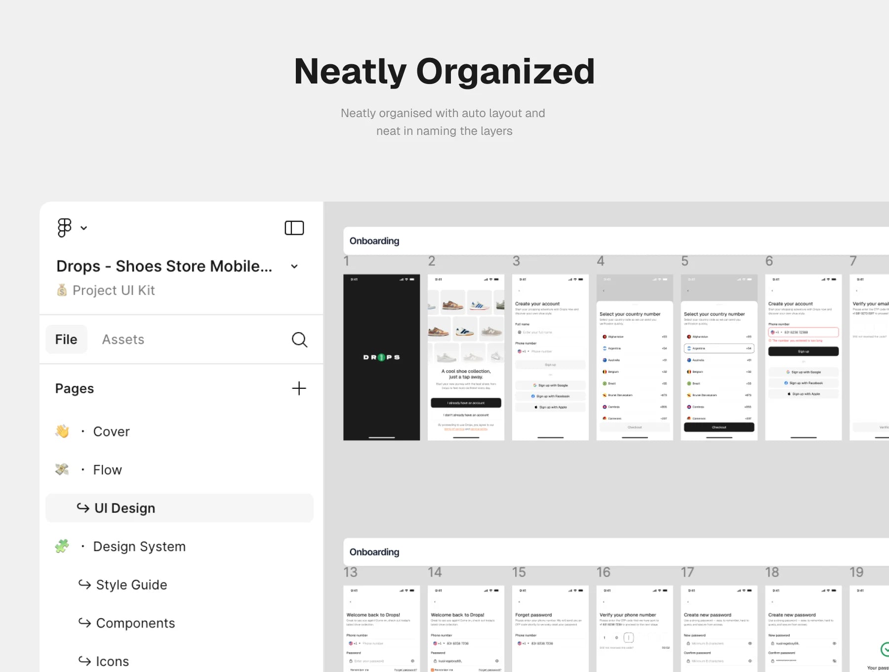 Drops – Shoes Store Mobile App UI Kit