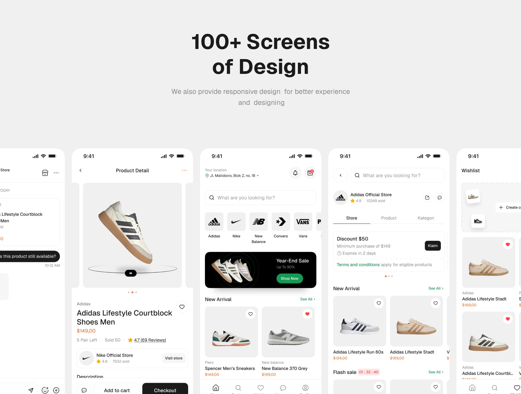 Drops – Shoes Store Mobile App UI Kit