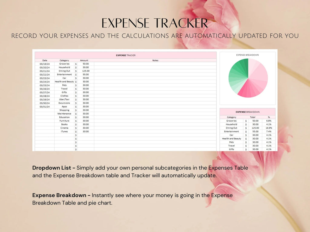 Easy Budgeting Google Sheets and Excel Template, Weekly BiWeekly Budget Summary Personal Finances, Monthly Beginner Income Expense Tracker
