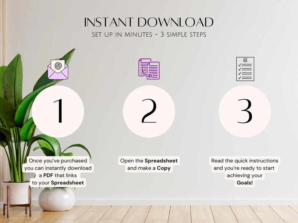 Google Sheets Simple Habit Tracker Spreadsheet College Student Simple Goal Setting Productivity Planner Small Business Owner Customizable