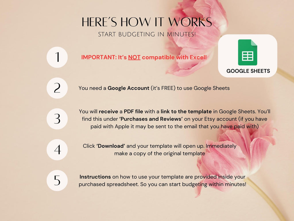 Easy Bookkeeping Google Sheets Budget Spreadsheet Monthly Annual Planner Income Expense Tracker for Entrepreneurs Small Business Owners WFH