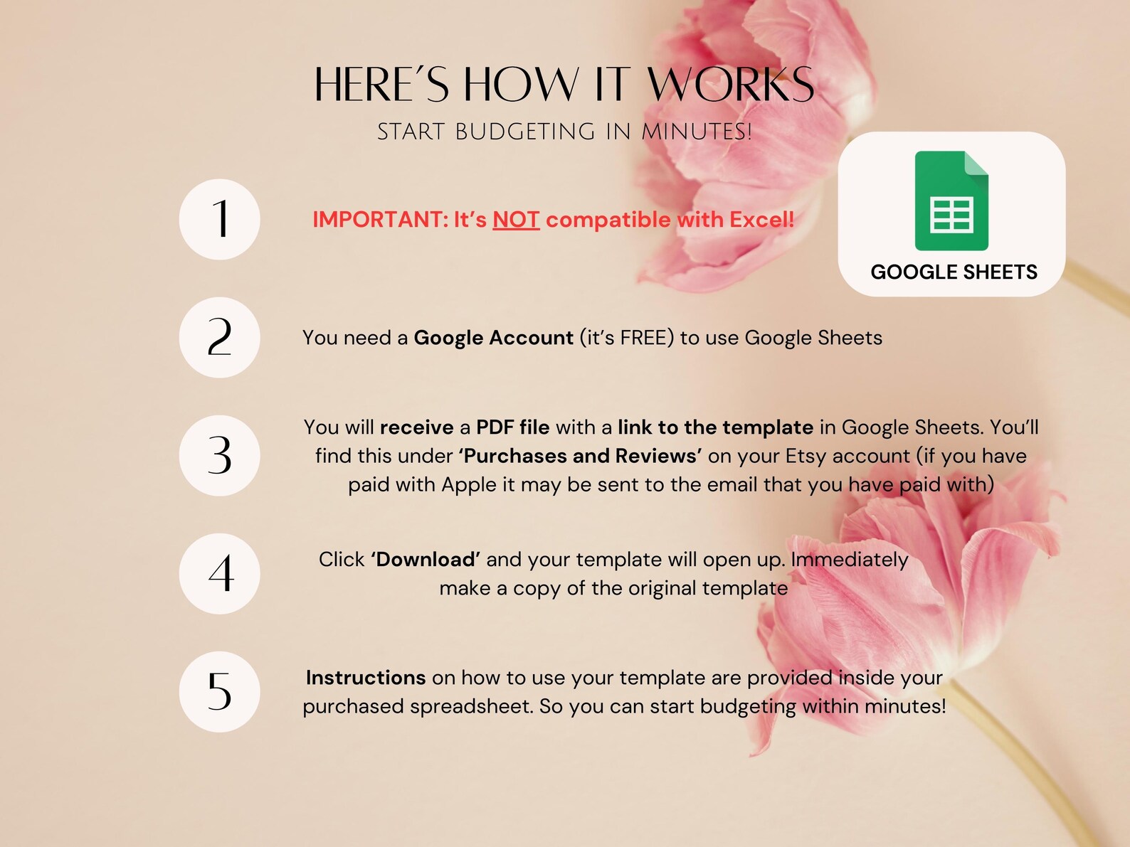 Easy Bookkeeping Google Sheets Budget Spreadsheet Monthly Annual Planner Income Expense Tracker for Entrepreneurs Small Business Owners WFH